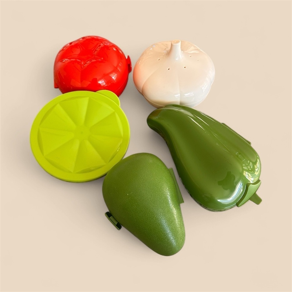 Tupperware Set of Vegetable Shaped Containers